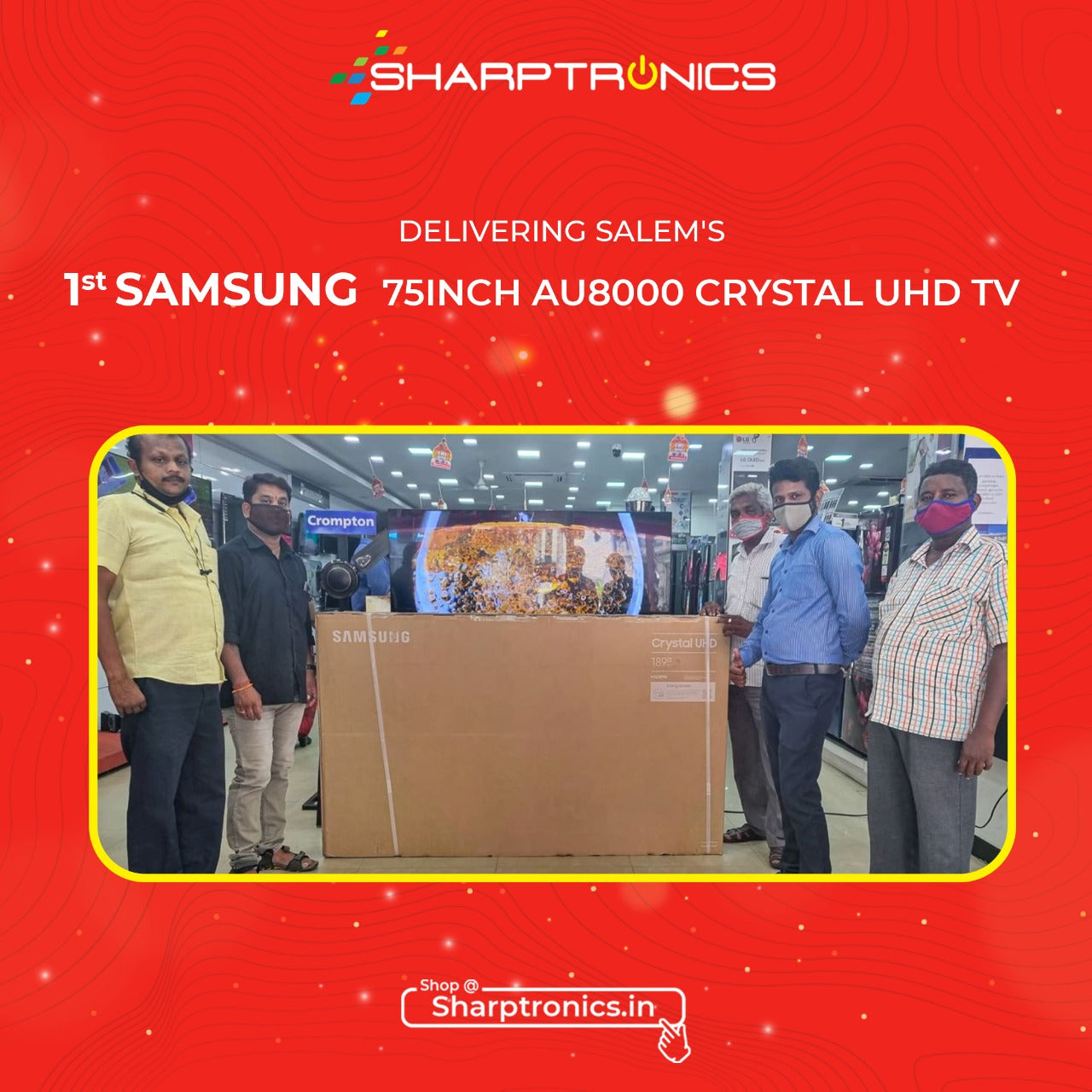 Sharptronics is Happy to Deliver Samsung 75 Inch Crystal UHD TV