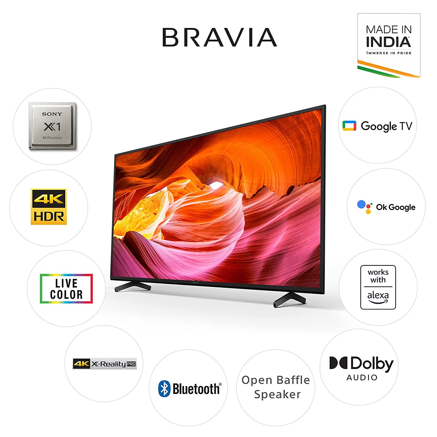 Sony Bravia 139 cm (55 inches) 4K Ultra HD Smart LED Google TV KD-55X80K