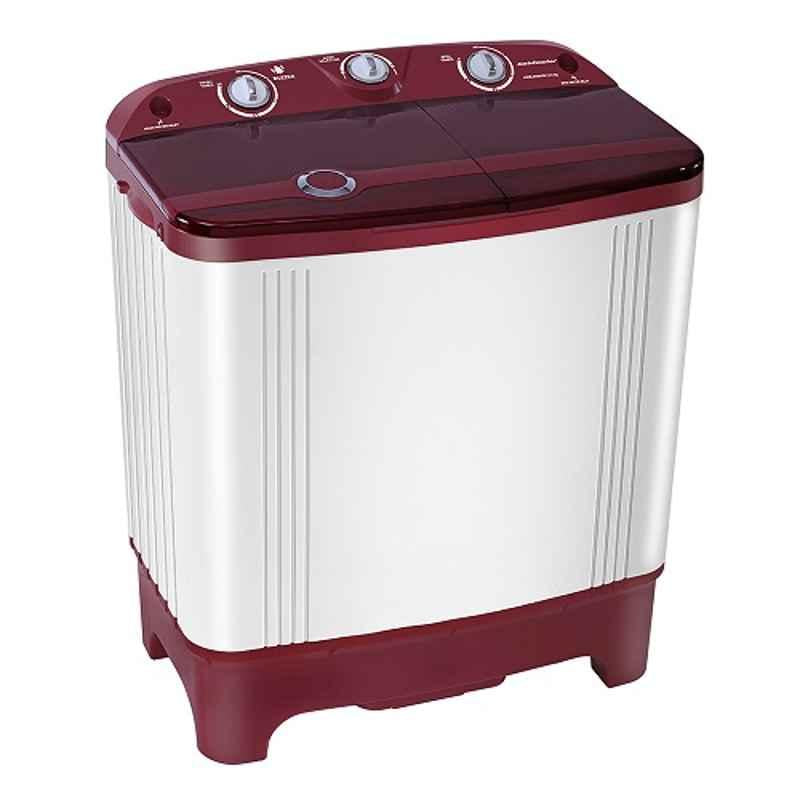 Kelvinator 6.5kg Cherry Red Top Loading Semi Automatic Washing Machine with Rust Free Body, KWS-A650CR