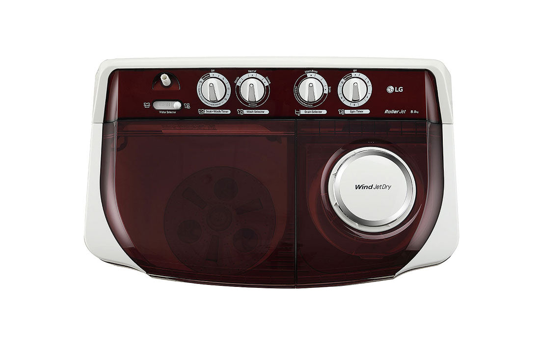 LG 8.0 kg Semi Automatic Washing Machine (White,P8035SRAZ)