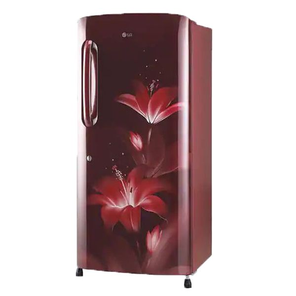 LG 215Ltr 5 Star Direct Cool Single Door Refrigerator Ruby Glow (GL-B221ARGY)