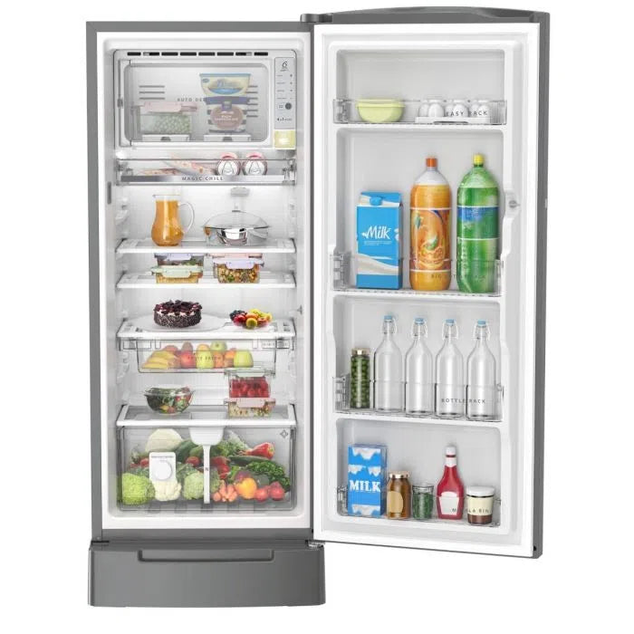 Icemagic Pro 245L 3 Star Single-Door Refrigerator with Base Drawer