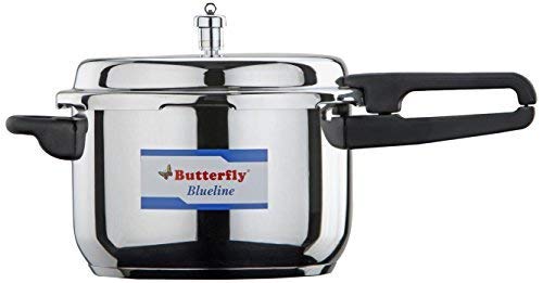 Butterfly BL-3L Blue Line Stainless Steel Outer Lid Pressure Cooker, 3-Liter