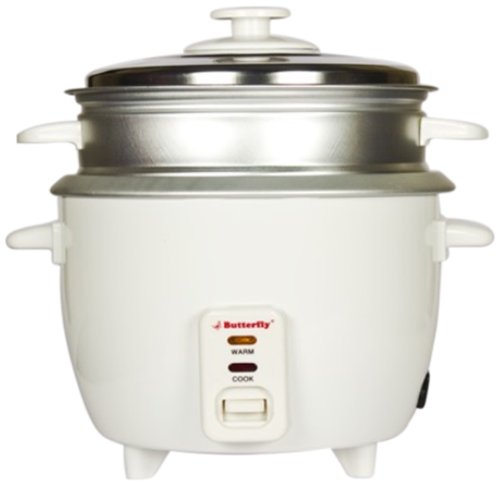 Butterfly KRC-07 1.0-Litre 400-Watt Cylindrical Electric Cooker (White)
