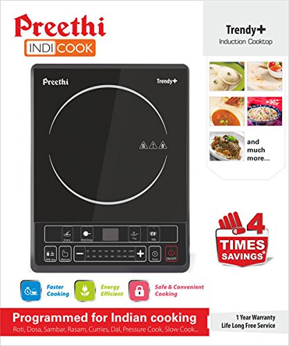 Preethi Trendy Plus 116 1600-Watt Induction Cooktop (Black)