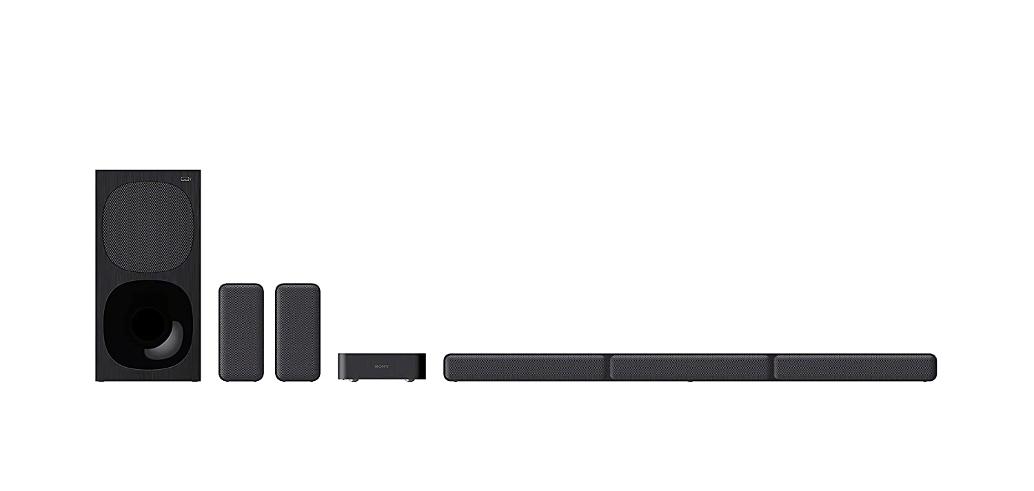 Sony HT-S40R Real 5.1ch Dolby Audio Soundbar for TV with Subwoofer & Wireless Rear Speakers, 5.1ch Home Theatre System (600W, Bluetooth & USB Connectivity, HDMI & Optical Connectivity, Sound Mode)