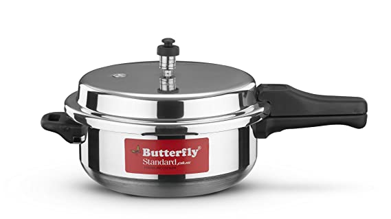 Butterfly Standard Plus Induction Base Aluminium Pressure Cooker, 5.5 Litre