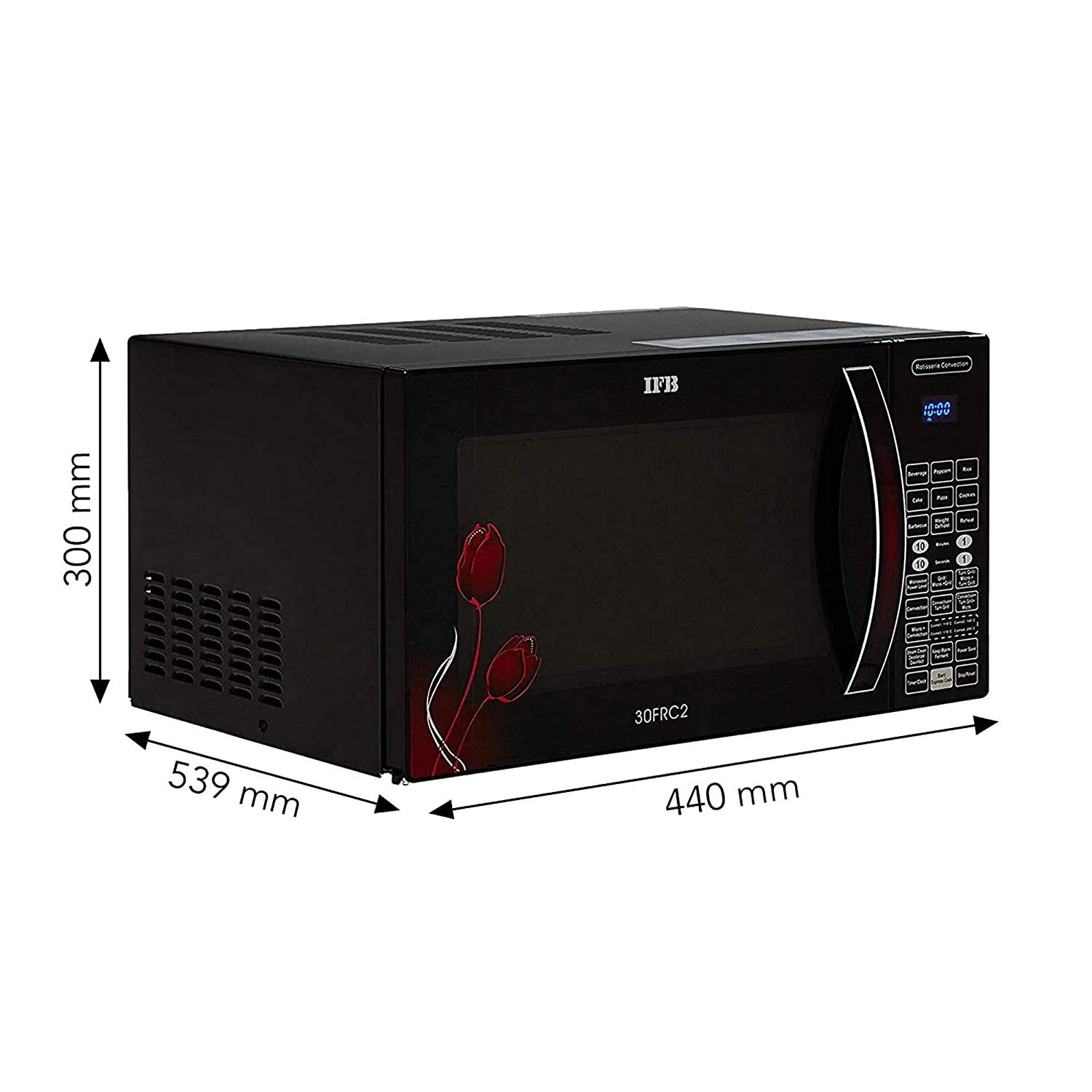 IFB 30 L Convection Microwave Oven (30FRC2, Floral Pattern) (Black), S