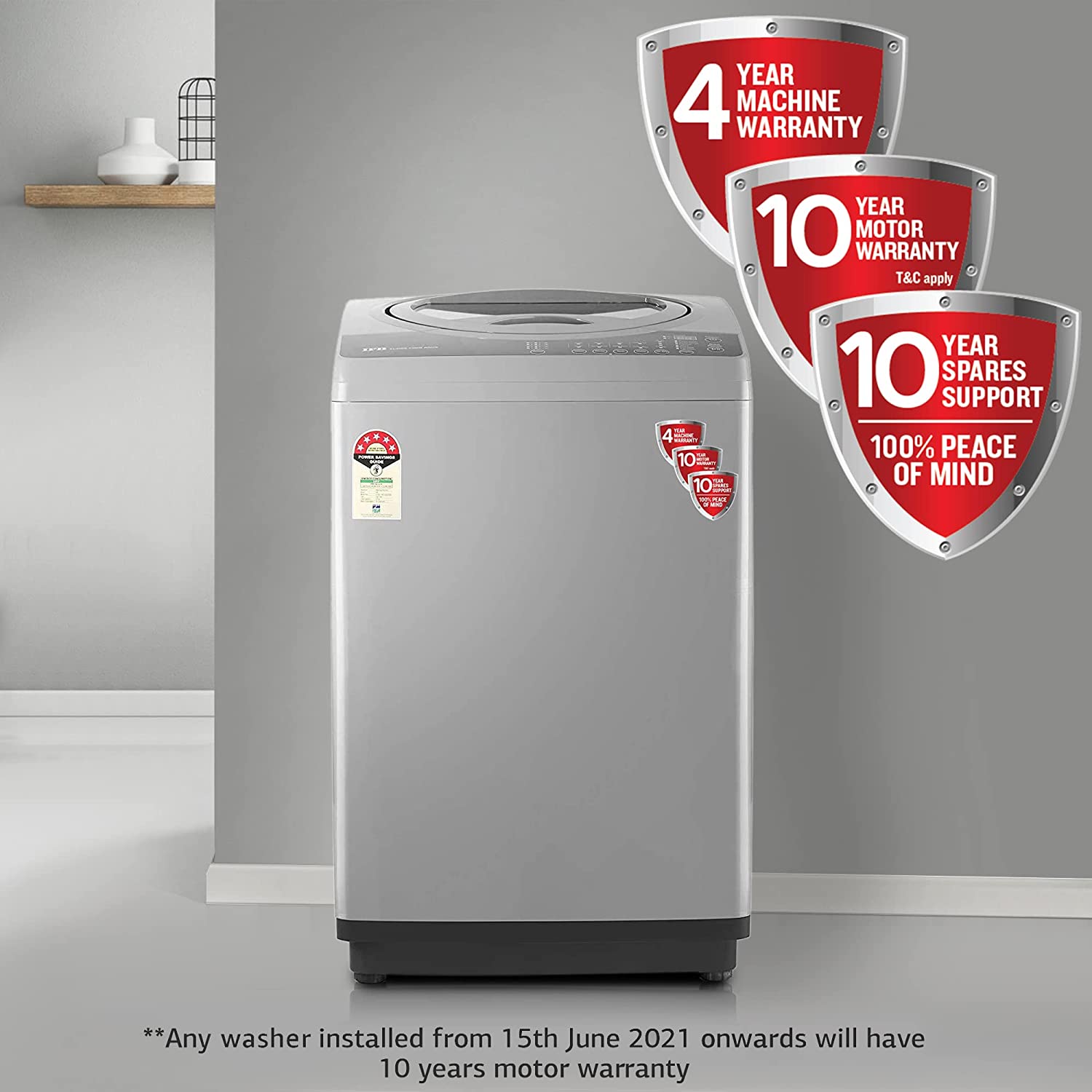 IFB 7 Kg 5 Star Fully-Automatic Top Loading Washing Machine (TL-RGS Aqua, Grey,Auto Imbalance System,3D Wash Technology)