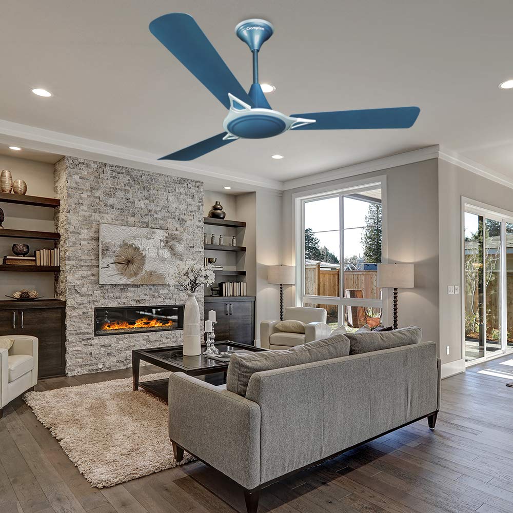Crompton Avancer Prime 1200 mm (48 inch) Decorative Ceiling Fan with Anti Dust Technology (Indigo Blue)