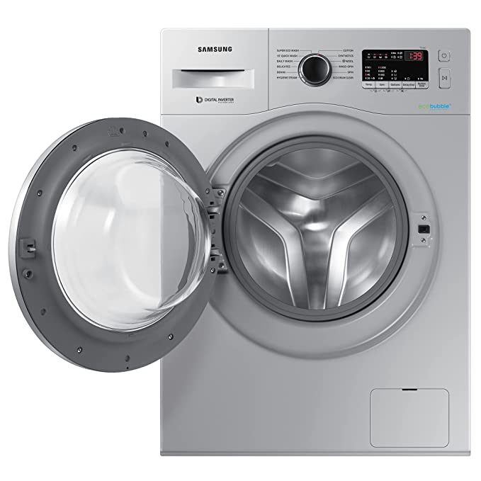 Samsung 6.5 Kg Fully-Automatic Front Loading Washing Machine (WW65R20EKSS/TL, DA Silver)
