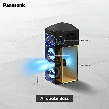 Panasonic Sc-Ua30Gw-K 300W Bluetooth, Usb, Wireless Party Speakers - Black