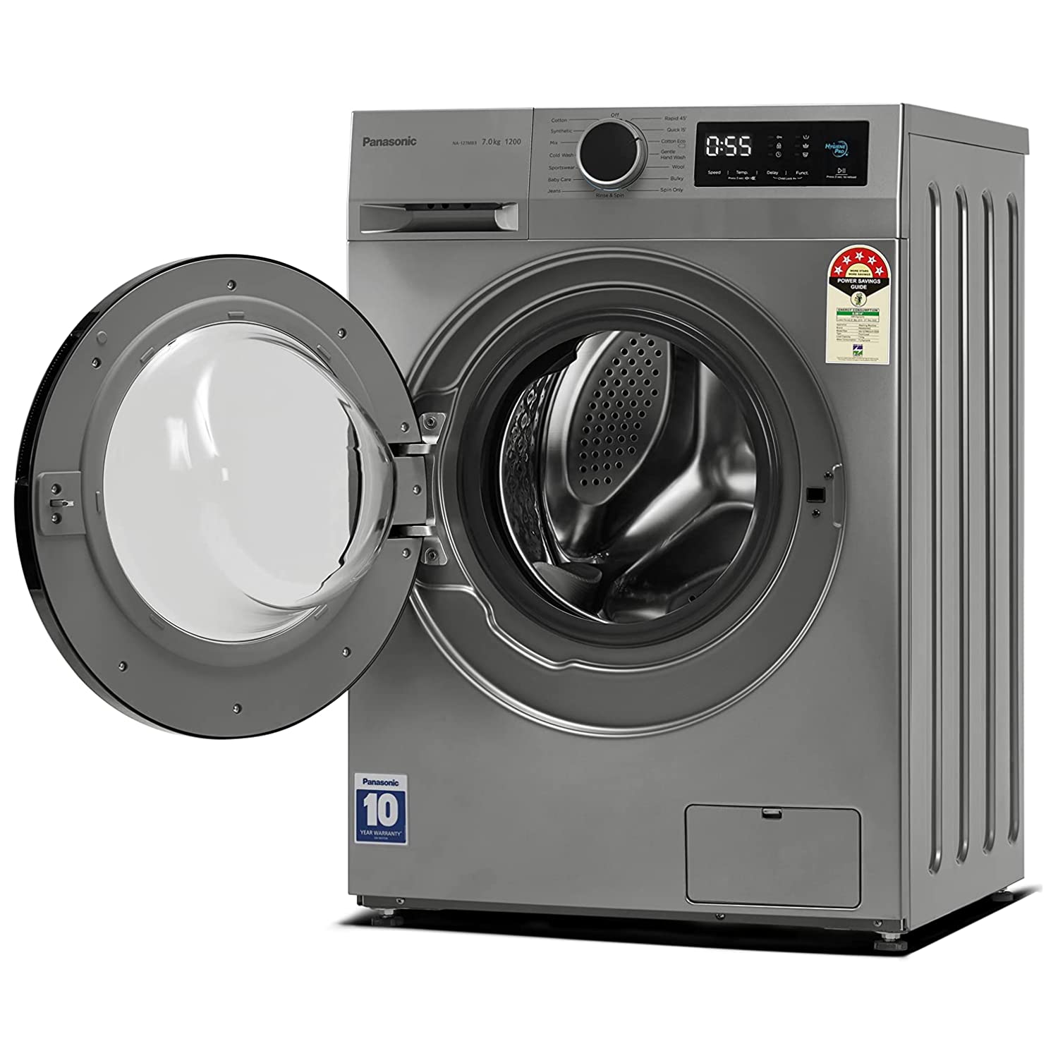 Panasonic NA-127MB3L01 7 KG Fully Automatic Front Load Washing Machines, Silver
