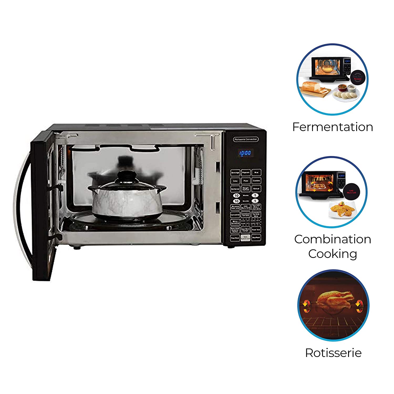 IFB 30 L Convection Microwave Oven (30FRC2, Floral Pattern) (Black), S