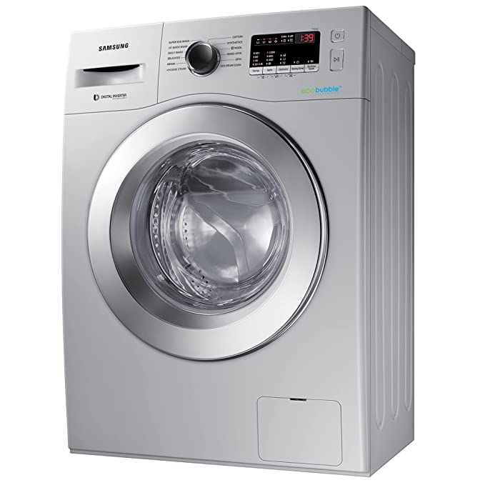 Samsung 6.5 Kg Fully-Automatic Front Loading Washing Machine (WW65R20EKSS/TL, DA Silver)