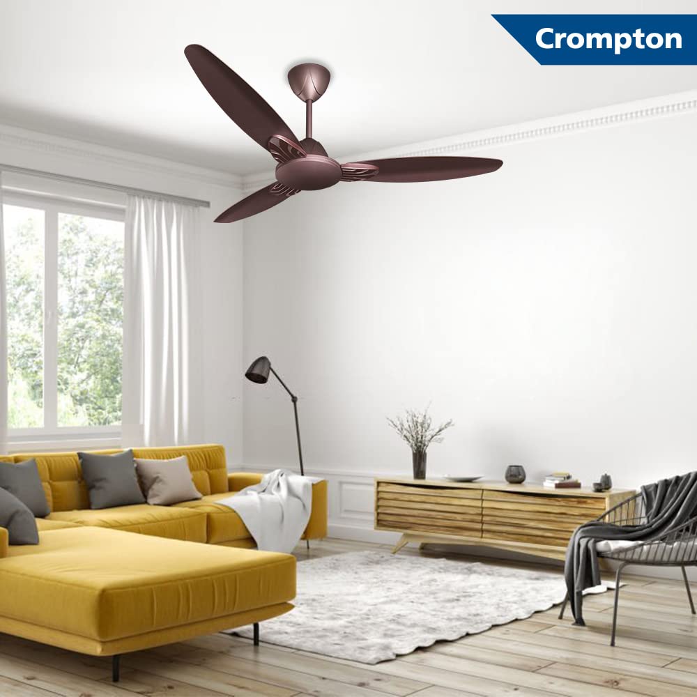Crompton Seno Prime High Speed Decorative Ceiling Fan - 1200 mm (Roast Brown)