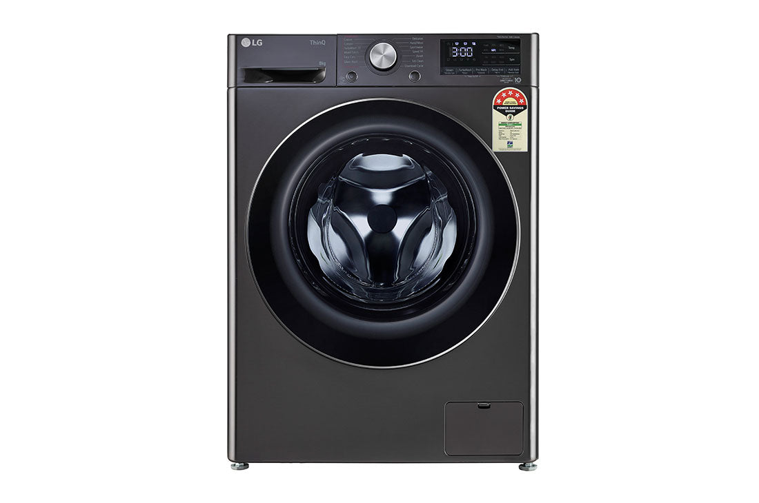 LG 8.0 kg, Front Load Washing Machine with AI Direct Drive ™ Washer with Steam + and ThinQ (FHP1208Z9B)