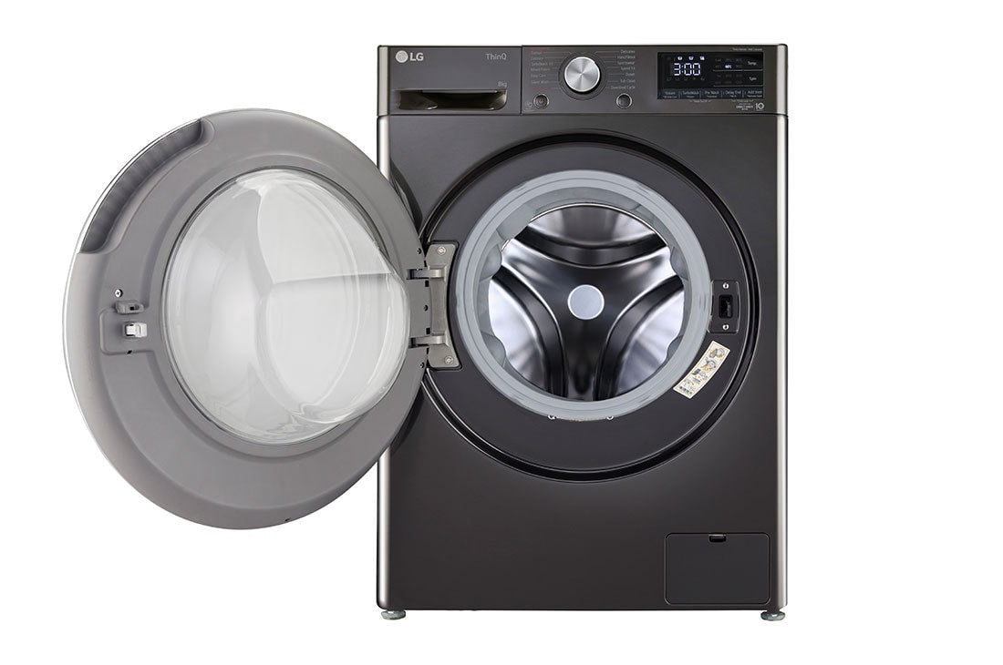 LG 8.0 kg, Front Load Washing Machine with AI Direct Drive ™ Washer with Steam + and ThinQ (FHP1208Z9B)