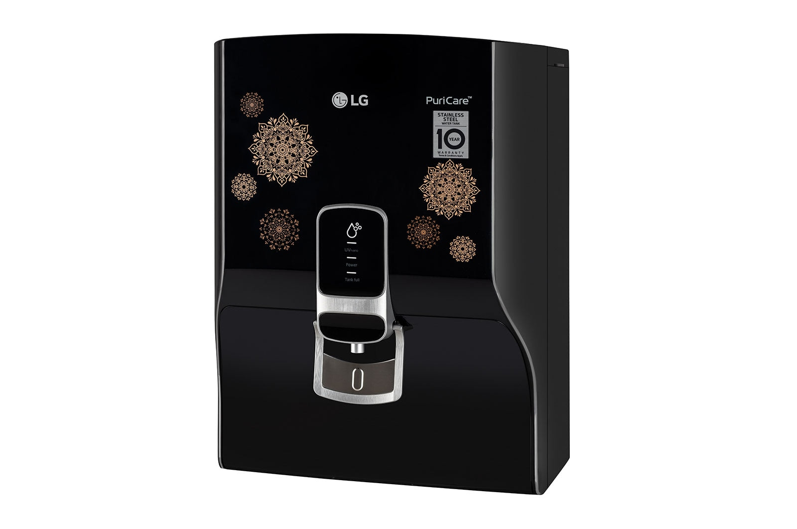 LG 8 litres RO+UV Water Purifier, WW155NPB with Stainless Steel Tank , Mineral Booster and In Tank UV