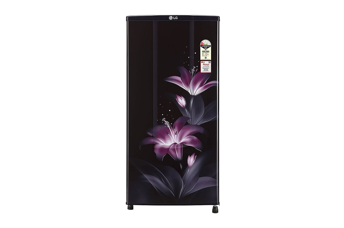 LG Refrigerator 185 L, Fastest In Ice Making, Toughened Glass Shelves GL-B181RPGB