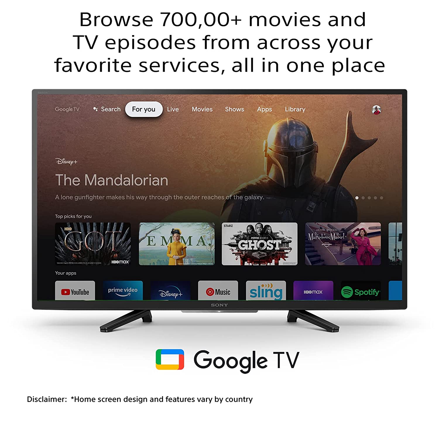 Sony Bravia 80 cm (32 inches) HD Ready Smart LED Google TV KD-32W830K (Black) (2022 Model) | with Alexa Compatibility (Google TV)