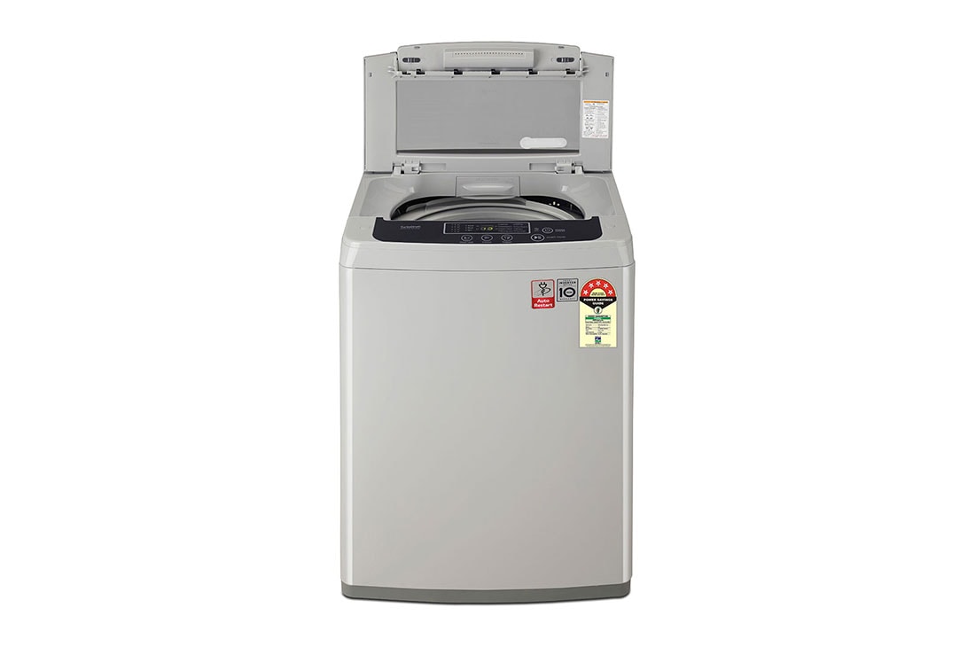 LG 7.5kg, Fully-Automatic Top Load Washing Machine, 5 Star, Middle free Silver, TurboDrum