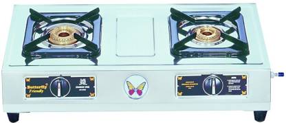 Butterfly Friendly 2B Stainless Steel Manual Gas Stove  (2 Burners)
